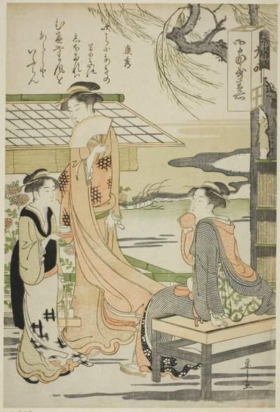 Yasuhide, da série "Seis Poetas Imortais (Rokkasen)" de Chobunsai Eishi