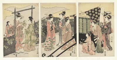 Prins Genji en Yugao de Chokosai Eisho