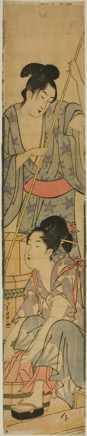 Lavando roupas de Chokosai Eisho