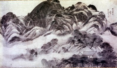 Coreen de arte: Monte Inwang. Gravuras de Chong Son (1676-1759). Século XVIII. Colecção Jai Hyang John de Chong Son