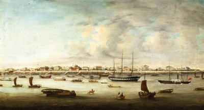 Embarcações de pesca chinesas, Shanghai, c.1857 de Chow Qua