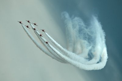 Exibição de acrobacias aéreas da Sky de Chris Hamilton