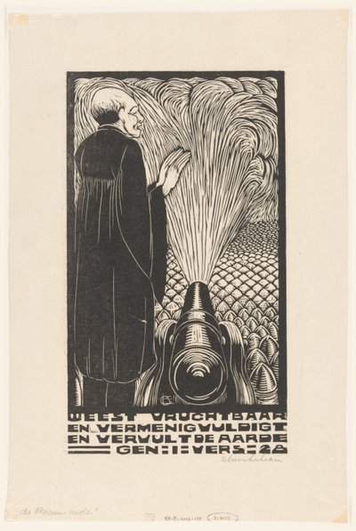 Homem na arma Abaixo dos braços (título no objeto) de Chris Lebeau (signed by artist)