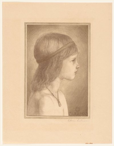 Retrato de uma garota desconhecida de Chris Lebeau (signed by artist)