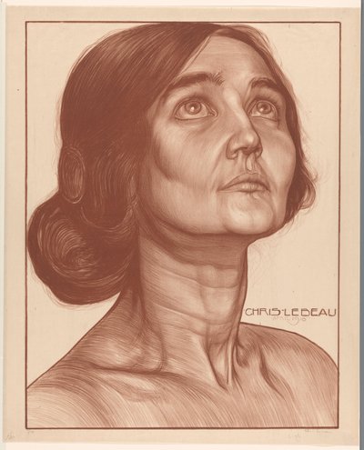 Retrato de uma mulher de Chris Lebeau (signed by artist)