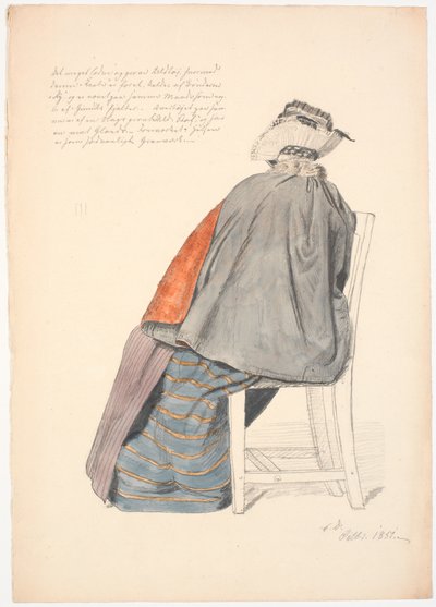 Mulher sentada vista de costas de Christen Dalsgaard