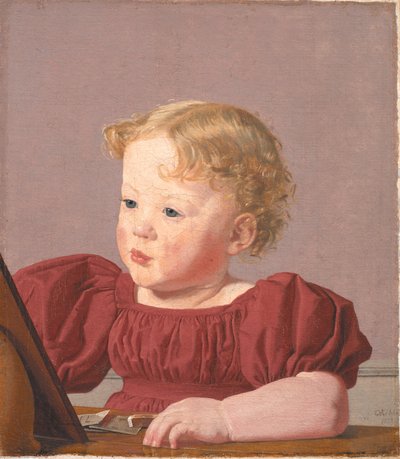 Ida Thiele, a futura Sra Wilde, quando criança de Christen Købke
