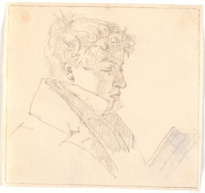 Lendo jovem, irmão mais velho do artista, pastor Carl Adolf Købke (1804-1840) ? de Christen Købke