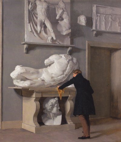 Parte da coleção de gesso de Charlottenborg. de Christen Købke