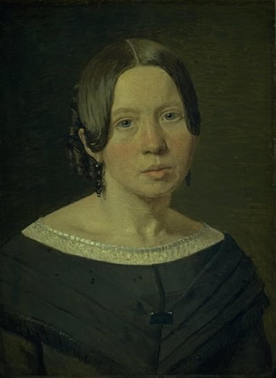 Retrato da cunhada artista Johanne Elisabeth Købke, née Sundbye de Christen Købke