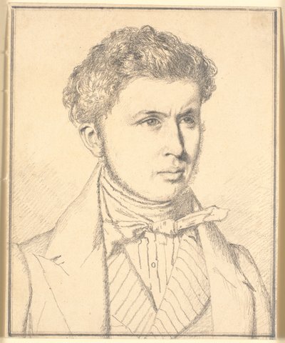 Retrato do irmão do artista, H.P.N. Købke (1812-39) de Christen Købke