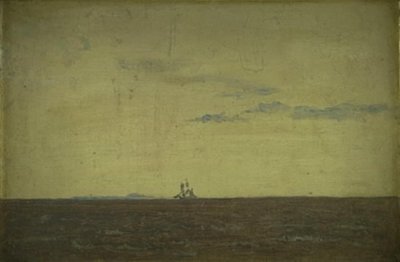 Seascape. Céu ao pôr do sol de Christen Købke