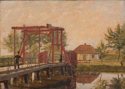 A ponte levadiça do norte para a cidadela em Copenhague de Christen Købke