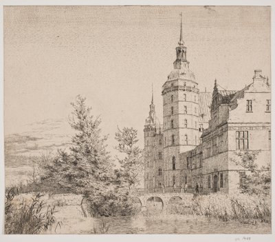 Castelo de Frederiksborg. Festa em Møntbroen de Christen Købke