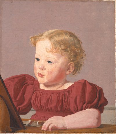 Ida Thiele, a futura Sra Wilde, quando criança de Christen Købke