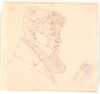 Lendo jovem, irmão mais velho do artista, pastor Carl Adolf Købke (1804-1840) ? de Christen Købke