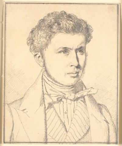 Retrato do irmão do artista, H.P.N. Købke (1812-39) de Christen Købke