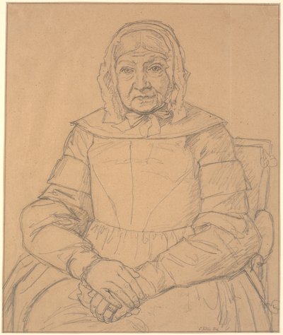 Retrato da mãe do artista de Christen Købke