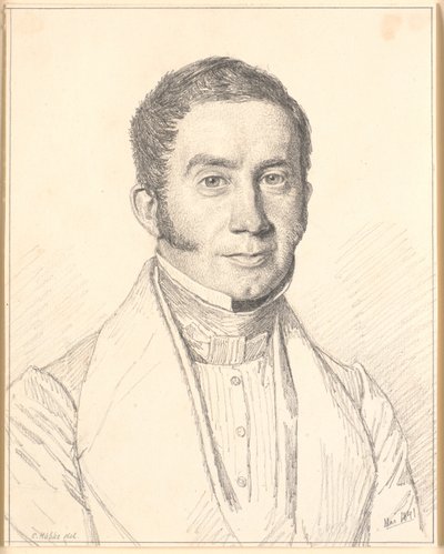 Retrato do cunhado do artista, Capitão C.B. Købke de Christen Købke