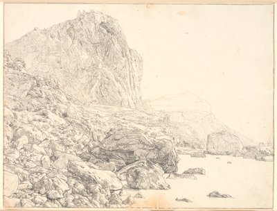 Vista da Marina Piccola em Capri de Christen Købke