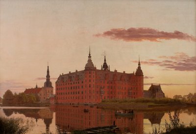 Castelo de Frederiksborg à luz da noite Castelo de Frederiksborg à luz da noite, 1835. de Christen Schiellerup Købke