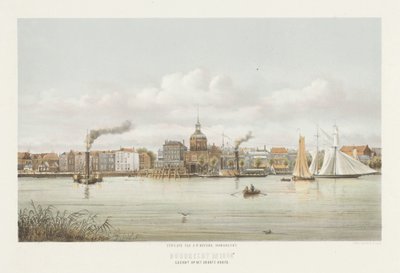 Vista do Groothoofdspoort em Dordrecht
Vista do Groote Hoofd (título sobre o objecto)
Dordrecht em 1864 (título da série sobre o objecto) de Christiaan Bos