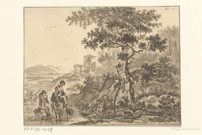 Paisagem italiana com pastor de Christiaan Josi