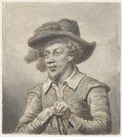 Guerreiro em traje histórico de Christiaan Kramm