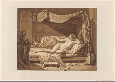 Nu feminino em um interior classicista de Christiaan Kramm