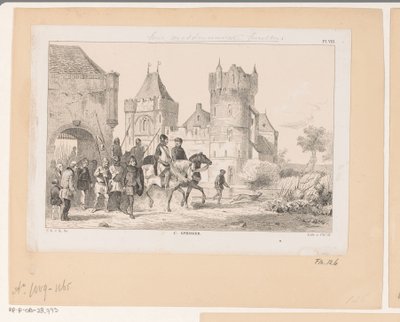 Uma fortaleza medieval, século XI de Christiaan Lodewijk van Kesteren