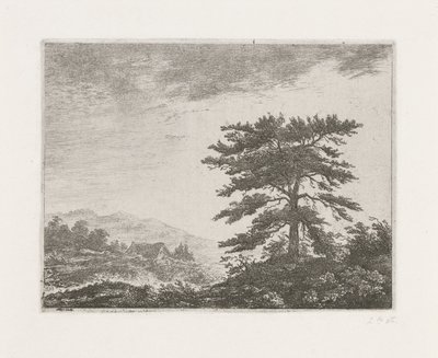 Árvore em uma paisagem de charneca de Christiaan Wilhelmus Moorrees