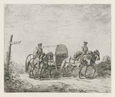 Dois soldados a cavalo de Christiaan Wilhelmus Moorrees