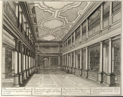 Biblioteca de: O edifício da Academia Imperial de Ciências, 1741 de Christian Albrecht Wortmann