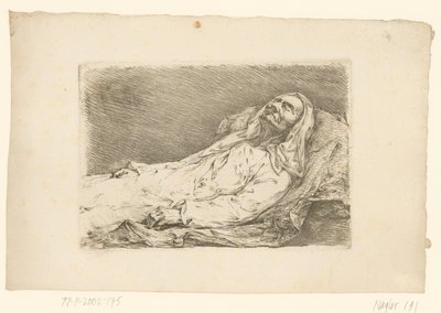 Retrato de Christian Bernhard Rode no seu leito de morte de Christian Bernhard Rode