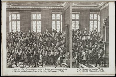 Um banquete. Festival em homenagem ao imperador Carlos VI, 1712 de Christian Engelbrecht