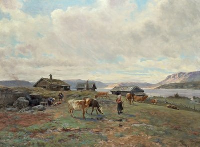 Atmosfera matinal em Holmvassbu de Christian Eriksen Skredsvig
