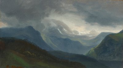Aproximando-se da tempestade nos Alpes de Christian Ernst Bernhard Morgenstern