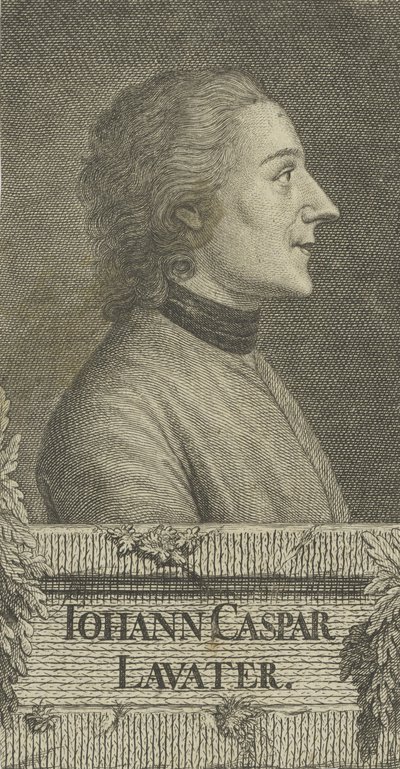 Retrato do poeta e fisionomista Johann Kaspar Lavater 1741-1801, 1773. de Christian Friedrich Fritzsch
