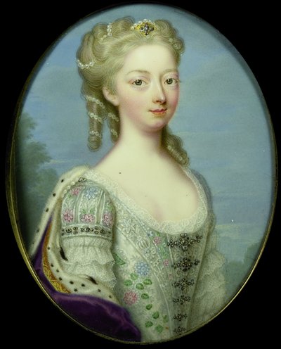 Anna, Princesa de Hanôver (1709-59), esposa de Guilherme IV, Príncipe de Orange-Nassau de Christian Friedrich Zincke