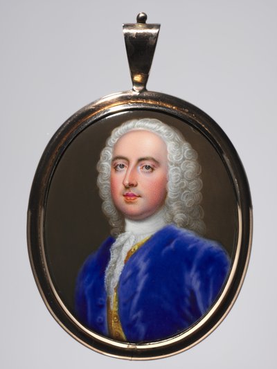 Retrato de um homem, c. 1735 de Christian Friedrich Zincke