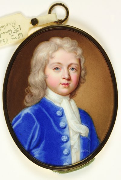 O Hon William Bentinck, mais tarde Conde Bentinck (esmalte) de Christian Friedrich Zincke