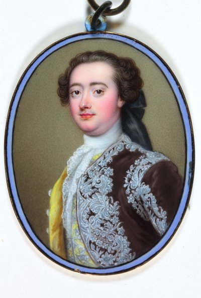 William Bentinck, 2º Duque de Portland (esmalte) de Christian Friedrich Zincke
