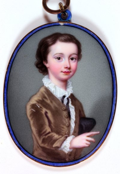 William Henry Cavendish Bentinck, Marquês de Titchfield, depois 3º Duque de Portland (esmalte) de Christian Friedrich Zincke