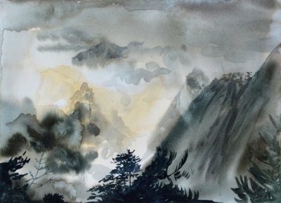 Black Mountain, 2015 (aguarela sobre papel) de Christian Furr