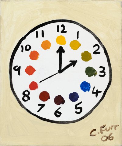 Relógio de cor 2006 (óleo sobre tela) de Christian Furr