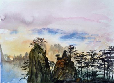 Nuvens à deriva, 2015 (aguarela sobre papel) de Christian Furr