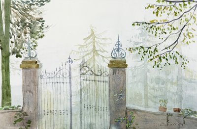 Gates In The Mist, 2009 (aguarela) de Christian Furr