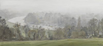 Numa Névoa (Prata) - Tamisa de Richmond Hill, Névoas, 2015 (óleo sobre tela) de Christian Furr