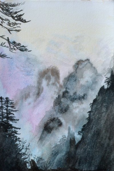 Começar a acreditar (cor-de-rosa), 2015 (aguarela sobre papel) de Christian Furr