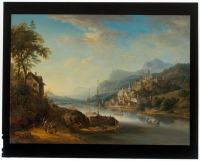 Um par de paisagens da Renânia de Christian Georg the Elder Schuetz